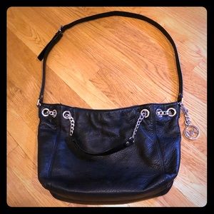 Michael Kors black leather handbag